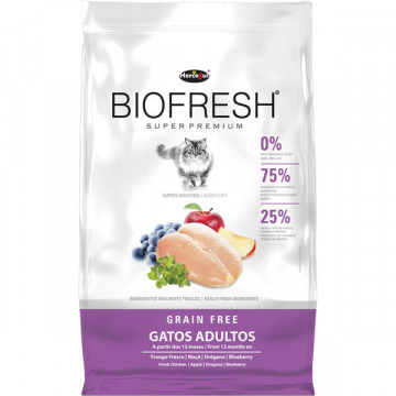 Ração Biofresh Gatos Adultos sabor Frango - 0,4kg/1,5kg/7,5kg